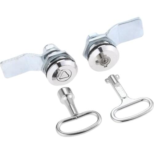 1Pc MS705 Drawer Linear/Triangle Cam Locks for Door Mailbox Cupboard Industrial Electrical Cabinet Locks & 1 Key 1 Locking Plate