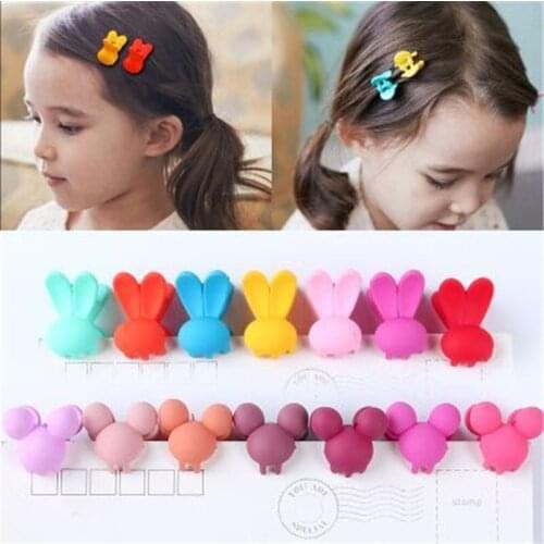 100pcs New childrens headdress baby princess cute cartoon Mickey Acrylic hairpin small scratch clip headdress wholesale