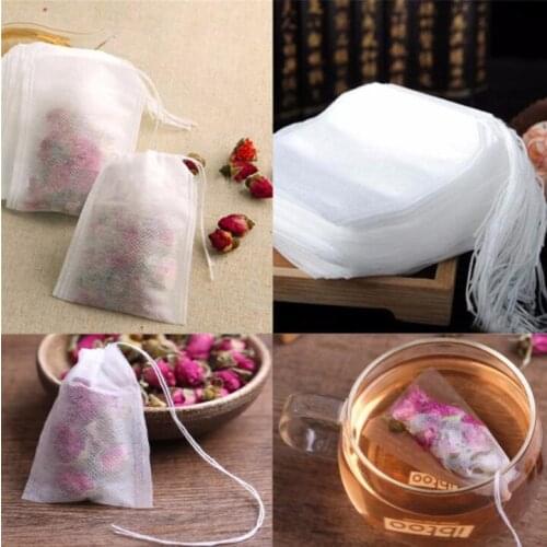 100 Pcs-/pack Teabags 5.5 x 7CM Empty Scented Tea Bags With String 1000 packs to Guanzhou