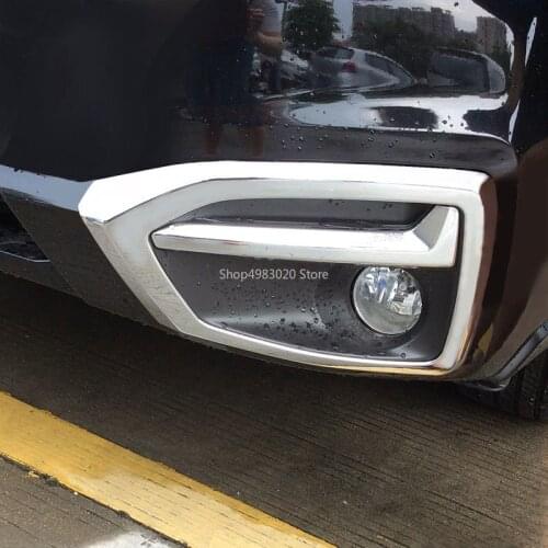 2PCS ABS Chrome Bright Silver Auto Exterior Front Fog Lamp Cover Trim for Subaru Forester 2016 2017 2018Facelift Car Accessories