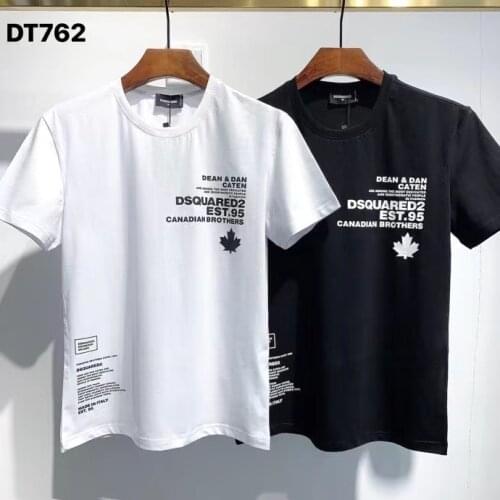 2021 New Style DSQ2 Mens Fashion Trend Advanced Printing Short-Sleeved T-Shirt DT762