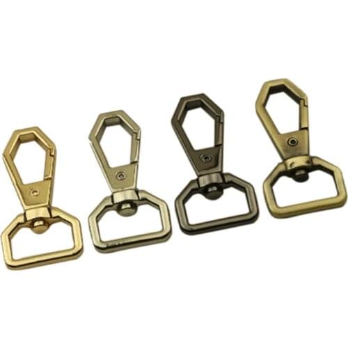 5 Pcs Gold/Silver/Black/Bronze Metal Hook Clips Oval Leather Belt Clips / Belt Keychain Clips Pet Leash Clips 2cm Inner Diameter