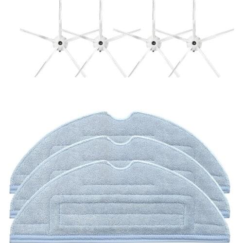 7Pcs Side Brush Washable & Reusable Mop Cloth for Roborock T7 T7Plus S7 Vacuum Cleaner Robot Vacuum Part