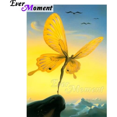 Ever Moment Diamond Painting Man Butterfly 5D DIY Mosaic Full Square Drill Picture Of Rhinestone Diamond Embroidery ASF1590