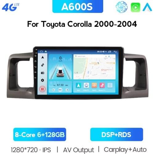 9" Android 10.0 Car DVD Player Unit For Toyota Corolla EX 2001-2006 With Octa Core 6G+128G Auto Radio Multimedia Gps NAVI Stereo