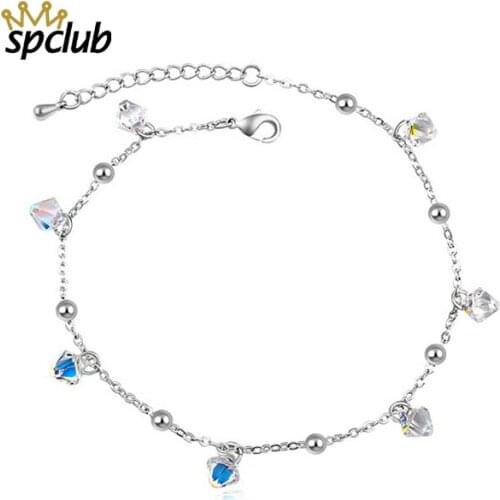 Luxury Chain Bracelet for Women Ladies Shining Crystals from Swarovski Bridal Pulseiras Wedding Party Jewelry Christmas Gift