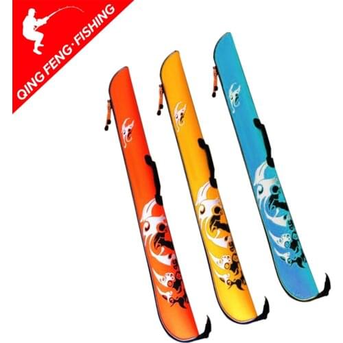 125CM Tecescopic Spinning Rod Case Thickened EVA Foldable Fishing Bag Portable Fishing Bag With Handle Can Store 5-6 Rods