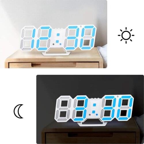 Digital Alarm Clock,Wall LED Number Time Alarm Clocks ,Led Electronic Clock ,Night Light Clock for Bedroom