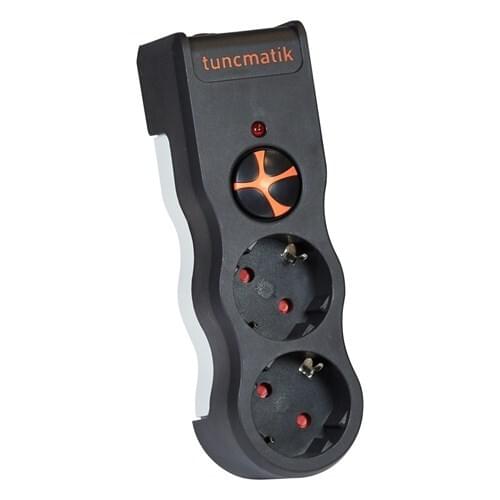 Tunçmatik Energy Protection Socket Powersurge 2gang Black 525 JOULE (TSK5081)