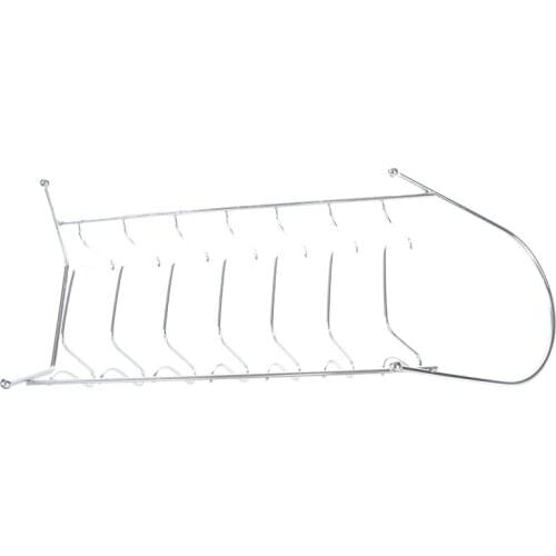 Hot Plate Organizer 7 Slots Chrome Plated Dish Racks Countertop Drying Stand