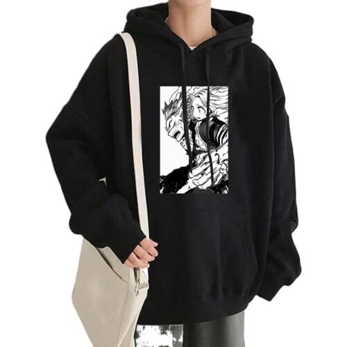 DA Izuku Midoriya Academia Manga Print Hoodie Sweatshirt Women Harajuku Cartoon Comics Fashion Oversized Hoodie Streetwear