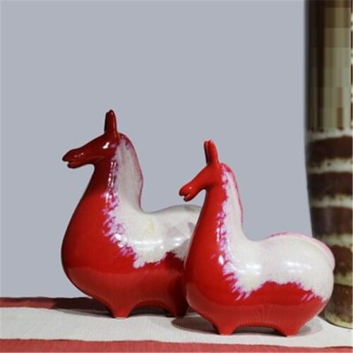 CHINESE STYLE RETRO CERAMIC HORSE DECORATION STUDY OFFICE TABLE LUCKY LIVING ROOM ENTRYWAY CREATIVE ORNAMENTS ART&CRAFT X4901