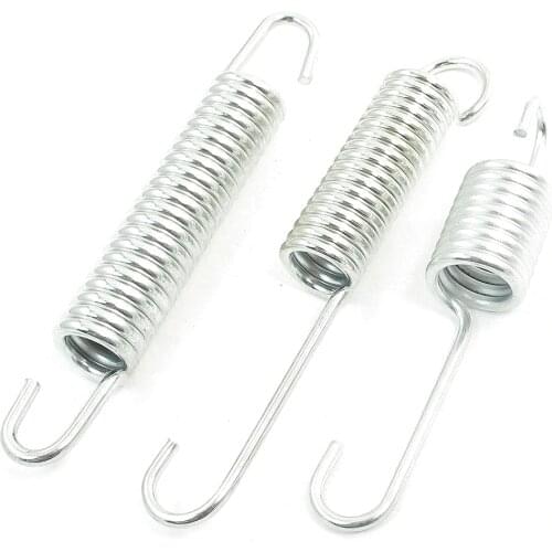 Uxcell 3 in 1 Ring Metal Motorcycle Kickstand Spring Silver Tone Stand Spring For Motorcycle