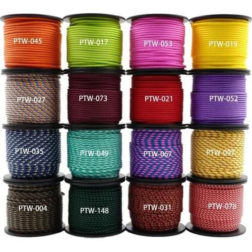 New Mil Spec Type I 3 Strand Core 100 feet (31m) Outdoor Survival Parachute Cord Lanyard Paracord 2mm Diameter Micro Cord Spool