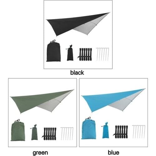 Polyester Awning Sun Shelter Tarp Tent Outdoor Camping Garden Shade Canopy Sunshade Beach Hammock Waterproof