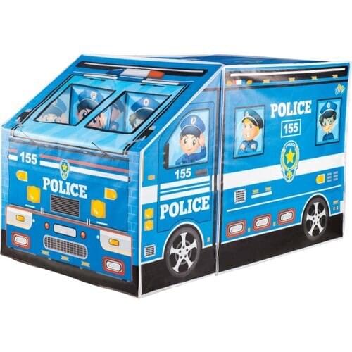 Distinguisher Police Bus Child Play Tent With Windows Large Size