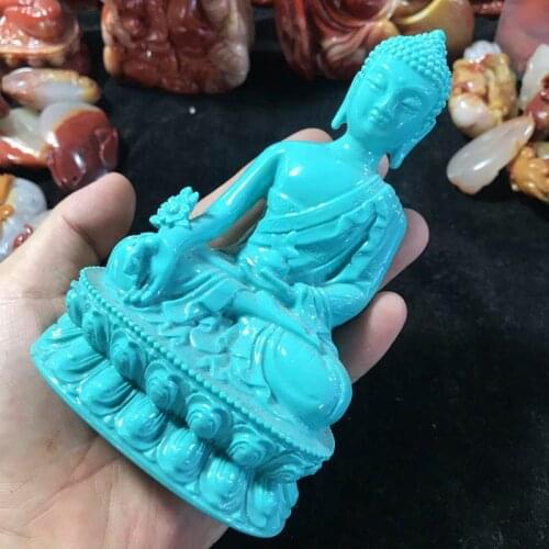 Special offer # 2020 HOME family TOP efficacious Protection # Asia Tibetan Buddhism the Medicine Buddha Turquoise statue
