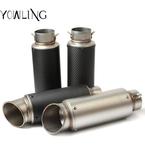 Universal 51/60mm Inlet Motorcycle Exhaust pipe Modified Exhaust Muffler for HONDA R6 R1 FZ6 Z1000 GSXR 650 750 1000 K6 K7 K8 K9