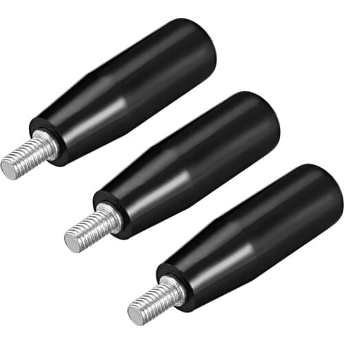 Uxcell 3 Pcs Revolving Handwheel Machine Handle M6 Male Threaded Stem