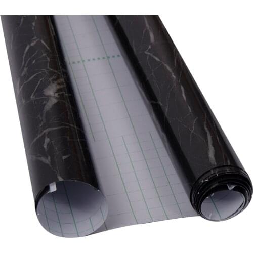 HOHOFILM 1.22x20m Black Marble Vinyl Sticker Adhesive Marble Sticker Kitchen Countertop Cabinet Sticker Self Adhesive Waterproof