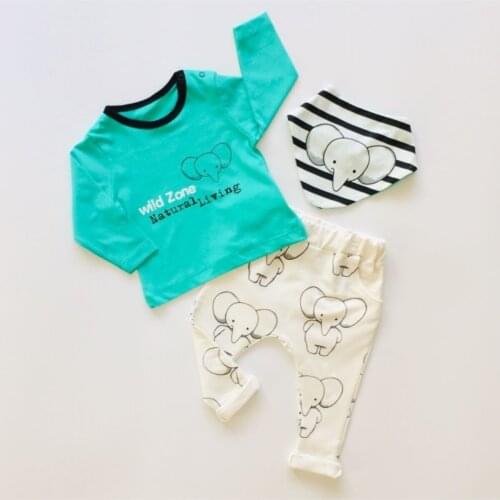 Baby boy Green Wild Zone Scarf 3'lü Set mn-2001