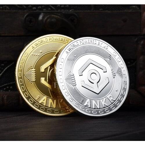 ANKR Crypto Coin 1PCS Cryptocurrency Collectible Gift Bticoin Art Collection Physical Gold Plated Souvenir Coin Gift