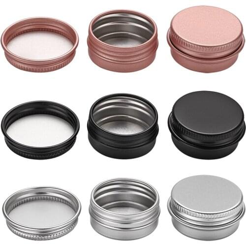 10/50/100pcs 10g Aluminum Jar Tin For Cream Balm Nail Candle Cosmetic Container Refillable Bottles Tea Cans Mini Metal Box
