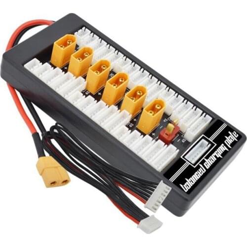 10 Pcs 2S-6S XT60 Plug Parallel Charging Board Para Board XT60 Plug 4.0MM Bananer for Imax B6 B6AC B8 6 in 1
