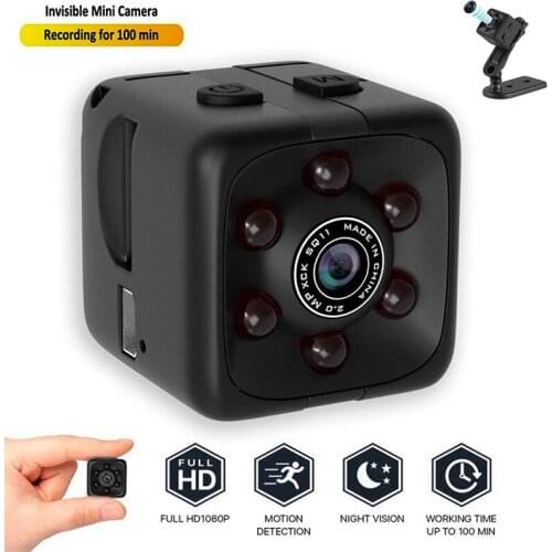 1080P Mini Camera SQ11 Portable Surveillance Camera With Wi-Fi Motion Detection Video Recorder Smart Home Use Security Camcorder