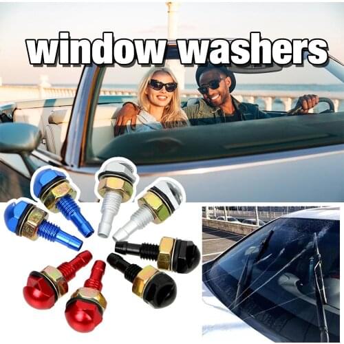 2Pcs Fan-Shaped Car Cleaning Universal Washer Bonnet Front Windshield Water Sprayer Auto Wiper Jet Nozzle