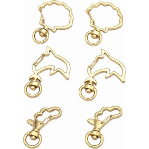 3/8'' (9mm) Three Shape Swivel Clasp Lobster Swivel Clasp Snap Purse Hooks Swivel Snap Hook for Purse Hardware Supplies 10pcs