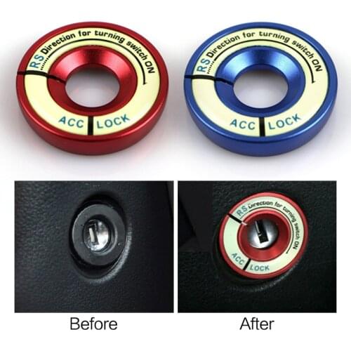 3D Gel Glow Key Ring Sticker Luminous Ignition Switch Cover Car Styling Circle Light Decoration Universal For Auto Motorcycle