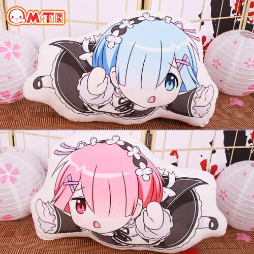 Anime Re: Life In A Different World From Zero Leim Rams Funny Expression Pillow Plush Cushion Round Pillow