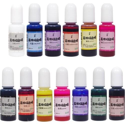 Quick Drying Resin Pigment Non-toxic Epoxy UV Resin Mix Color Dye Colorant DIY Crafts Handmade Jewelry Making Tool 13 Colors