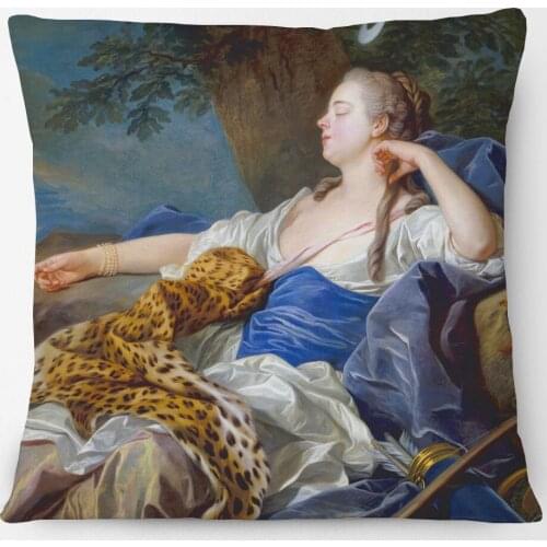 Grand Ladies Madame Beauty Cushion Covers European Retro Vintage Oil Painting Portrait Pillow Case