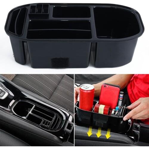 Hot saleStorage Box Container Tray For Honda Vezel HR-V HRV Auto Interior Accessories Black New ABS Plastic Car Water Cup Holder