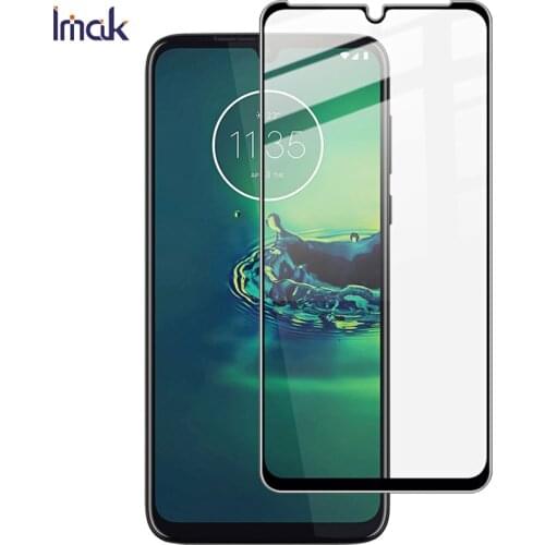 IMAK for Motorola Moto G8 Plus Glass Screen Protector Pro+ Version Full Glue Tempered Glass for Moto G8 Play