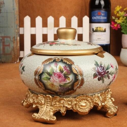 Living room European-style ceramic ashtray ashtray personalized home decoration crafts ornaments factory wholesale -161G