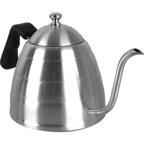 2018 New Korean 304 Stainless Steel Coffee Kettle Tea Pot 900ml Long Mouth kettle Teapot