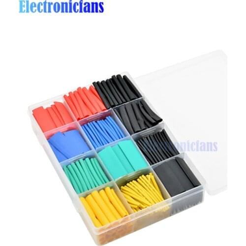 530pcs 560pcs 580pcs Set Heat shrink tube kit Insulation Sleeving Polyolefin Shrinking Assorted Heat Shrink Tubing Wire Cable