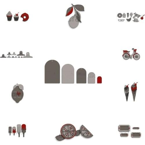 Lemon Ice Cream Dessert Metal Cutting Dies for DIY Scrapbooking Crafts Dies Cut Stencils Maker Photo Album Template Handmade