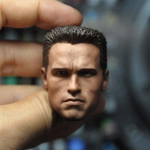 1/6 Scale T800 Arnold Schwarzenegger Head Models Camouflage Face for 12''Figures Toys Gifts Collections