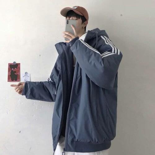 New Cotton-padded Mens Winter Korean Version of the Trend of Thick Hooded Cotton-padded Jacket Warm Loose Hong Kong Style Coat