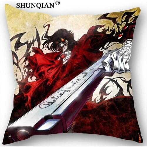 New Anime Hellsing Pillowcase Wedding Decorative Pillow Case Customize Gift For Pillow Cover 35X35cm,40X40cm(One Sides)