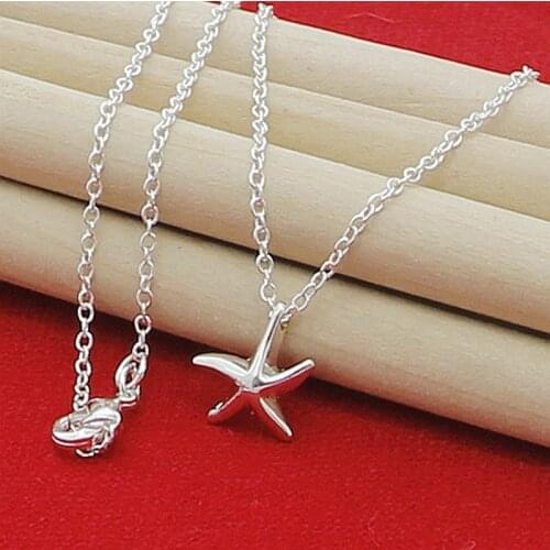 New Arrival 925 Sterling Silver Small Star Pendant Necklace Fashion Jewelry Women Necklace Best Gifts