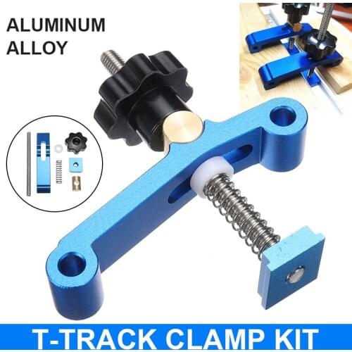 New Aluminum Alloy Woodworking Quick Acting Hold Down T-slot T-track Clamp Kit Woodworking Tool kit Set Of Tools