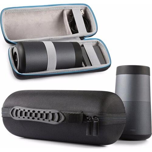 New PU Travel Protective Case For Bose Soundlink Revolve Bluetooth Speaker Carry Pouch Bag Cover Case Extra Space For Plug&Cable