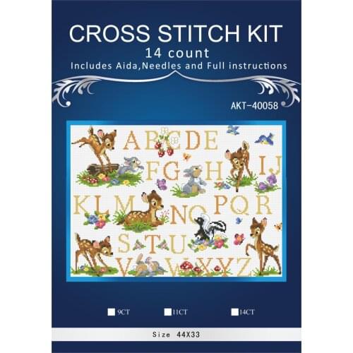 Oneroom Alphabet Scenery Embroidery Needlework Crafts 14CT Unprinted DMC DIY Quality Cross Stitch Kits Handmade Arts Decor