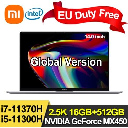 Global Version Xiaomi Mi Laptop Pro 14 14inch i7-11370H/i5-11300H MX450 2.5K Screen 120Hz win10 Notebook Office Computer PC