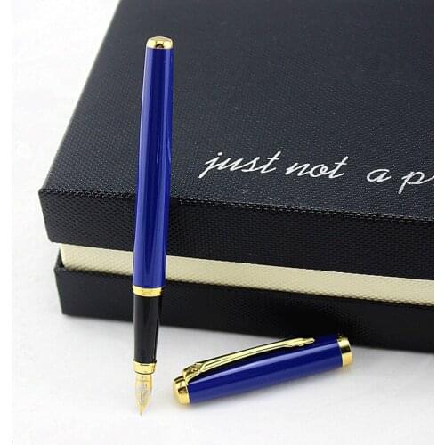 1PC High Quality Metal Luxury Fountain Pen Box Business Writing Signing Calligraphy Pens Office School Stationary Supplies 03923